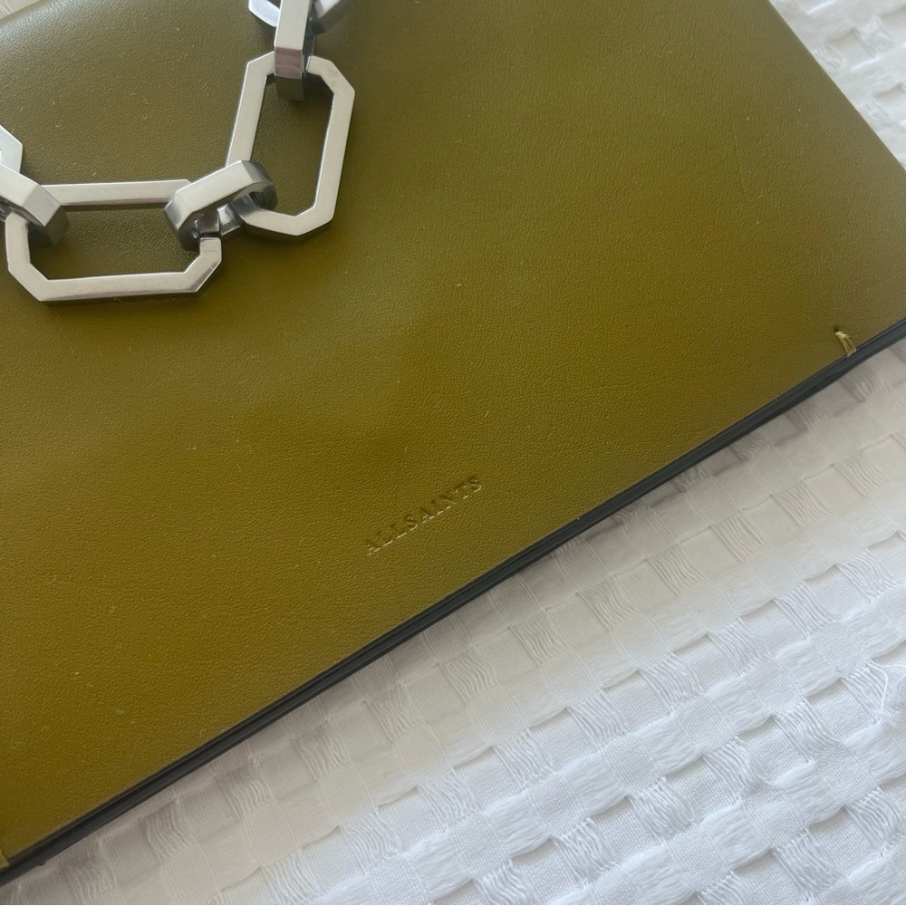 All Saints Yua Leather Removable Chain Clutch Bag - Picture 5 of 15